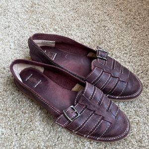 Size 7.5 Frye leather slip-ons